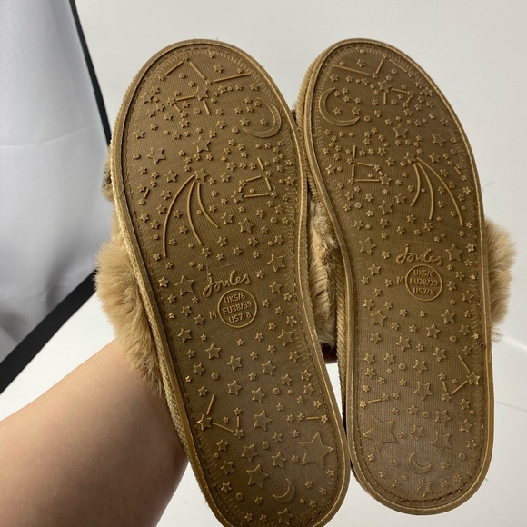 NWT JOULES fluffy "leopard"slippers sz7 - Picture 4 of 4